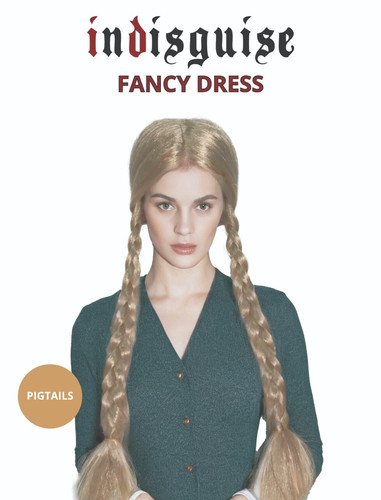 Blonde pigtail wig - pigtail, oz