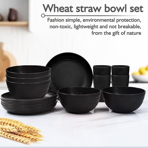 32pcs set black dinnerware - set,
