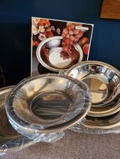 Vintage Tramontina Brasil Stainless Steel San Marco Fruit Bowl Set of 4 New Box