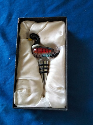 Hand blown glass duck - hand,