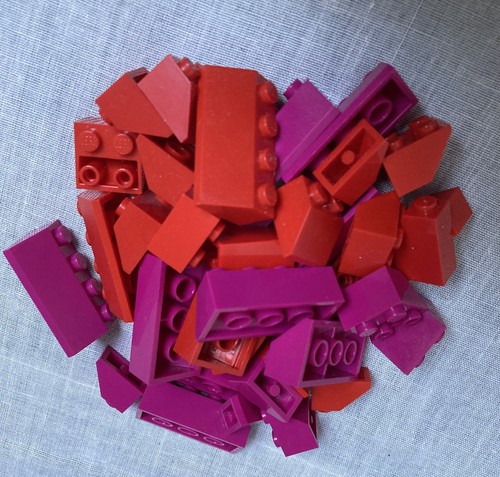Lego brick roof slope mixture - lego,