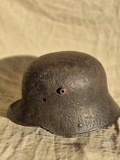 WW1 Original German Army Helmet, Relics with battle damage. some paint, No5