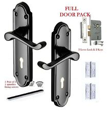 Black Nickle Lock Door Handle