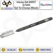 Paper Mate InkJoy Gel 600ST 0.7MM Black Set Of 1/3/6/12 Easy Grip School/Office