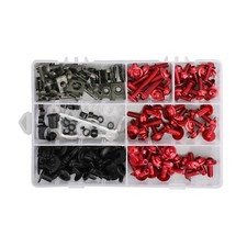 Red fairing bolts - red, screws
