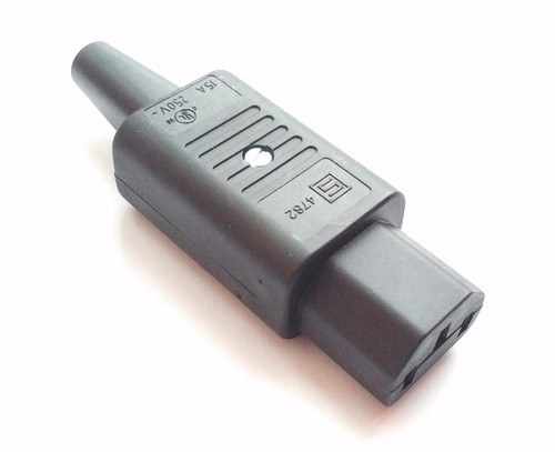 Iec connector silver - silver, plated