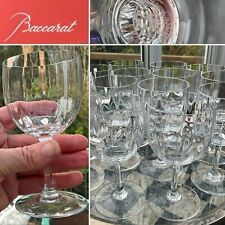 RARE PAIR 5” BACCARAT Montaigne Optic French Crystal PORT Wine Glasses - SIGNED