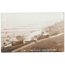 FRINTON ON SEA The Beach and Huts, RP Postcard by Woodard Postally Used 1925