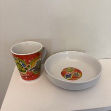 CBeebies Fimbles TV Characters Kinnerton 2002 Childrens Breakfast Bowl  cup set 