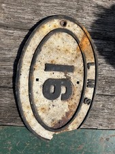 LMS Bridge Plate 16 Vintage Cast Iron Rail Plaque