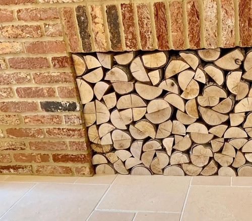 Decorative logs fireplace - decorative,