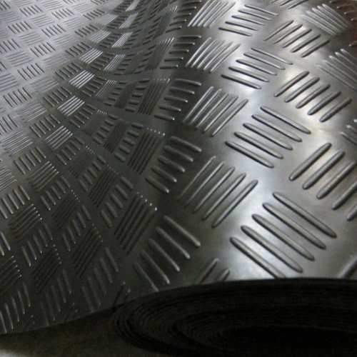 Bar checker patterned rubber - checker,
