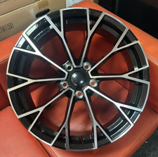 18" GOLF R H STYLE ALLOY WHEELS TO FIT VW GOLF PASSAT CADDY EOS BLACK POLISHED