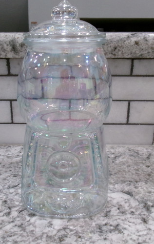 Iridescent glass gumball - iridescent,