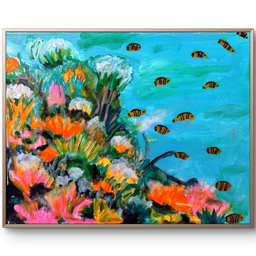 Fish coral reefs ocean modern - reefs,