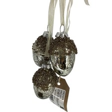 Silver Acorn Hanging Ornaments
