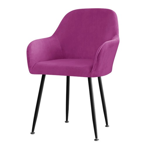 Purple elastic velvet fabric