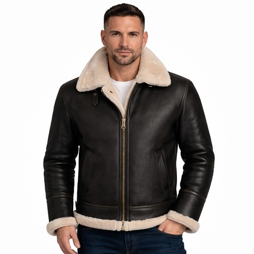 Men shearling pilot - men's, b3