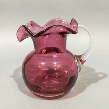 Vintage Cranberry Glass Jug