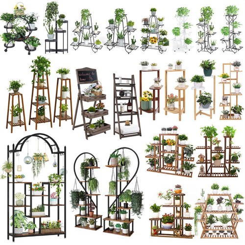 Metal wooden plant stand - plant,