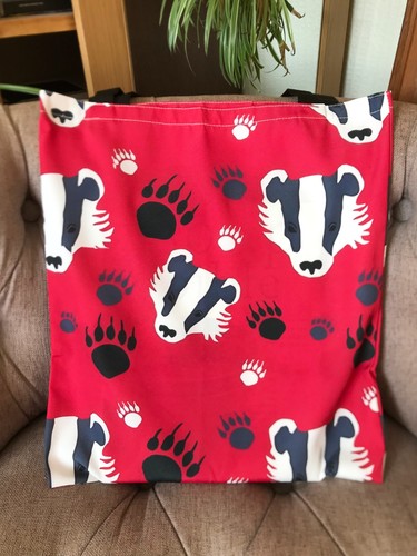 Badger with paw prints - badger,