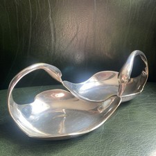 Vintage Vide Poche metal Soap Holder Swans Sculpture bonbon dish Italian silver