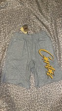 Corteiz Allstar Shorts Grey/Yellow Size Medium New with Tags