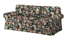 USED Ikea EKTORP Cover for 3-Seat Sofa ,Lingbo Multicolour Floral, 504.033.77