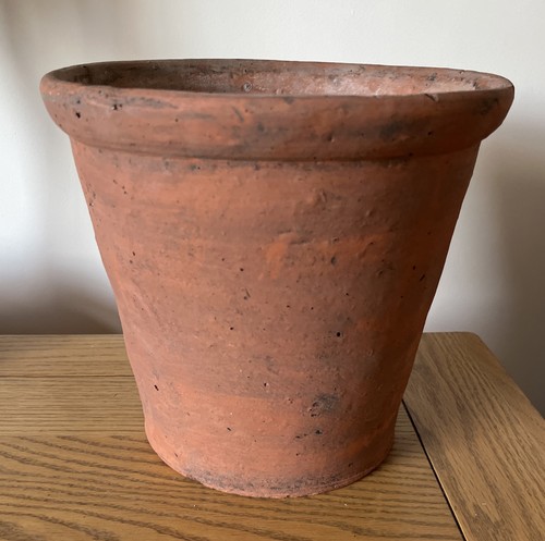 Vintage hand thrown - , terracotta