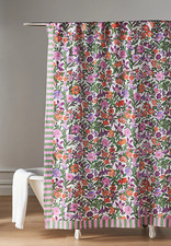 Anthropologie x Maeve Amelie Floral Organic Cotton Shower Curtain 72''