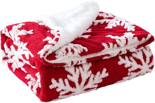 Christmas snowflake red soft - red,