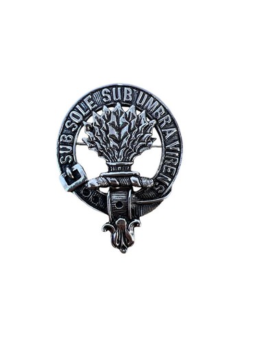 Irvine clan crest pewter cap - pewter,