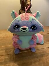 Animal Jam Loopy Raccoon Soft Toy Pink Blue & Green 10” Plush VGC