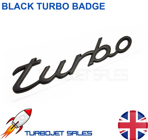 Italic black turbo car - black, badge