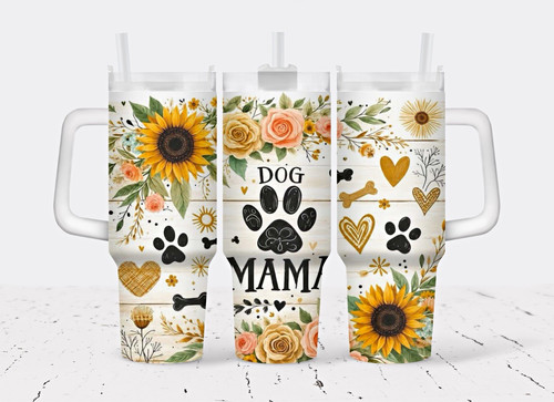 40oz dog mama sunflower - 🌻,