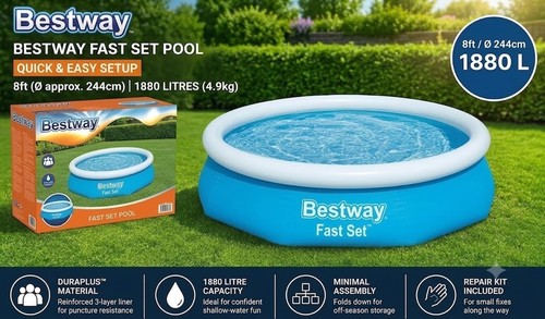 Bestway 8ft swimming pool - swimming,