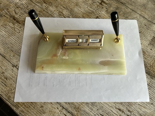 Onyx vintage double desk pen - onyx,