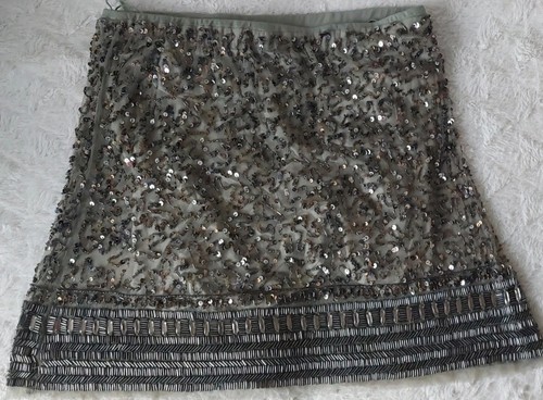 Zara green sequin beaded lined - zara,