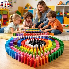 240Pcs Colorful Wooden Domino