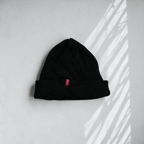 Mens levis beanie hat black - levis,