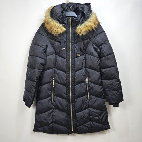 Very black long puffer - very,