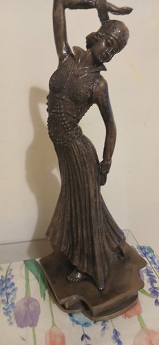 Dancing lady bronze - lady, colour