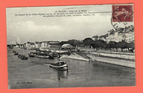 Ship vintage postcard used - ship,