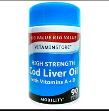 Vitamin Store High Strength Cod Liver Oil Capsules 90pk - Mobility Support