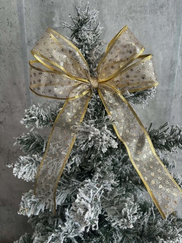 Gold christmas bow tree - gold,