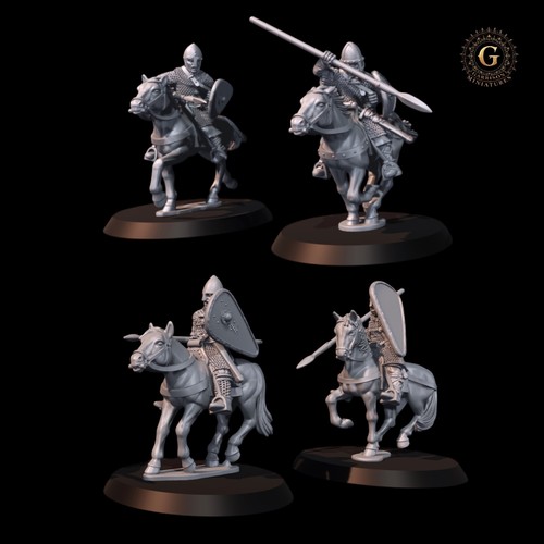 Mounted norman knights set - mounted, 1