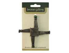 St Brigid Cross Celtic Ornament Bronze Plated Wall Hanging Irish Decor 3.7 x 3.7