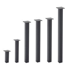 4x Black Breakfast Bar Steel