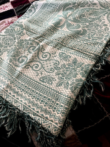Vtg jacquard green white - vtg, &