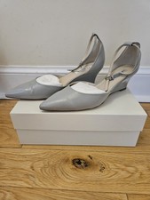 LK Bennett Grey Leather Wedge
